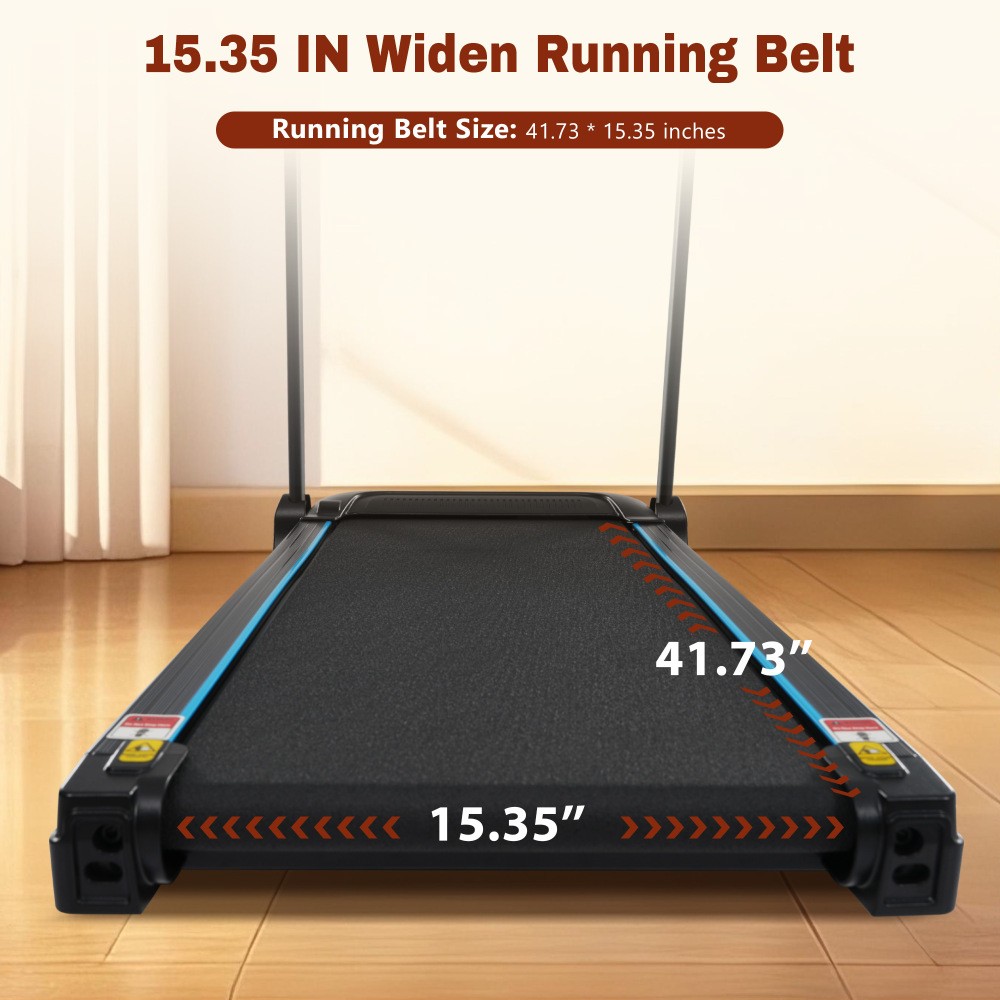 Home Treadmill w/Incline 3.5HP - Foldable, Bluetooth, HR Sensor, USB-C