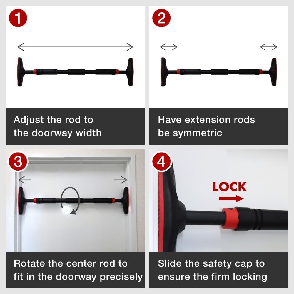 Japard Pull Up Bar for Doorway, Sportneer Pull up Bar, Adjustable Door Frame ...
