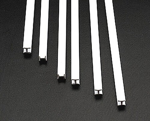 Plastruct H Column Styrene 5/32 (6) - Model Scratch Building Plastic Strips