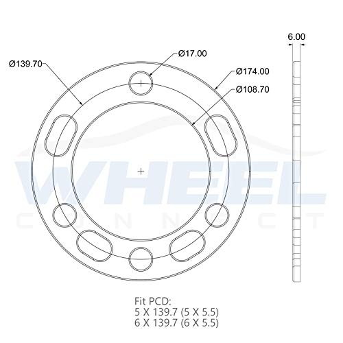 Universal Wheel Spacer,3mm 4 or 5 lugs Universal - 3mm(1/8inch)