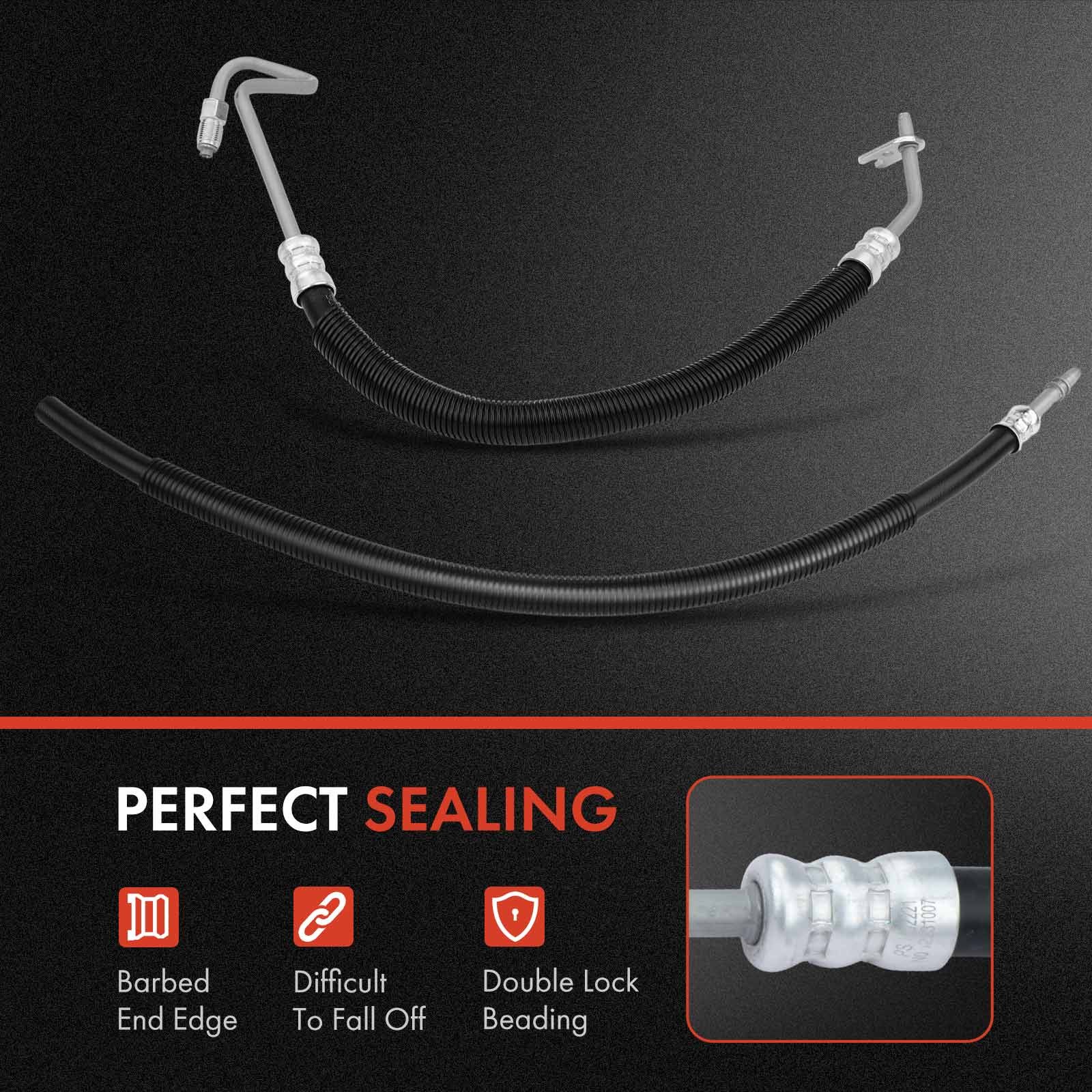 2x Power Steering Return+Pressure Line Hose Assy for Chevy Silverado 1500 Tahoe