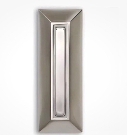 Wired LED Lighted Doorbell Button by Style Selections - Nickel Finish