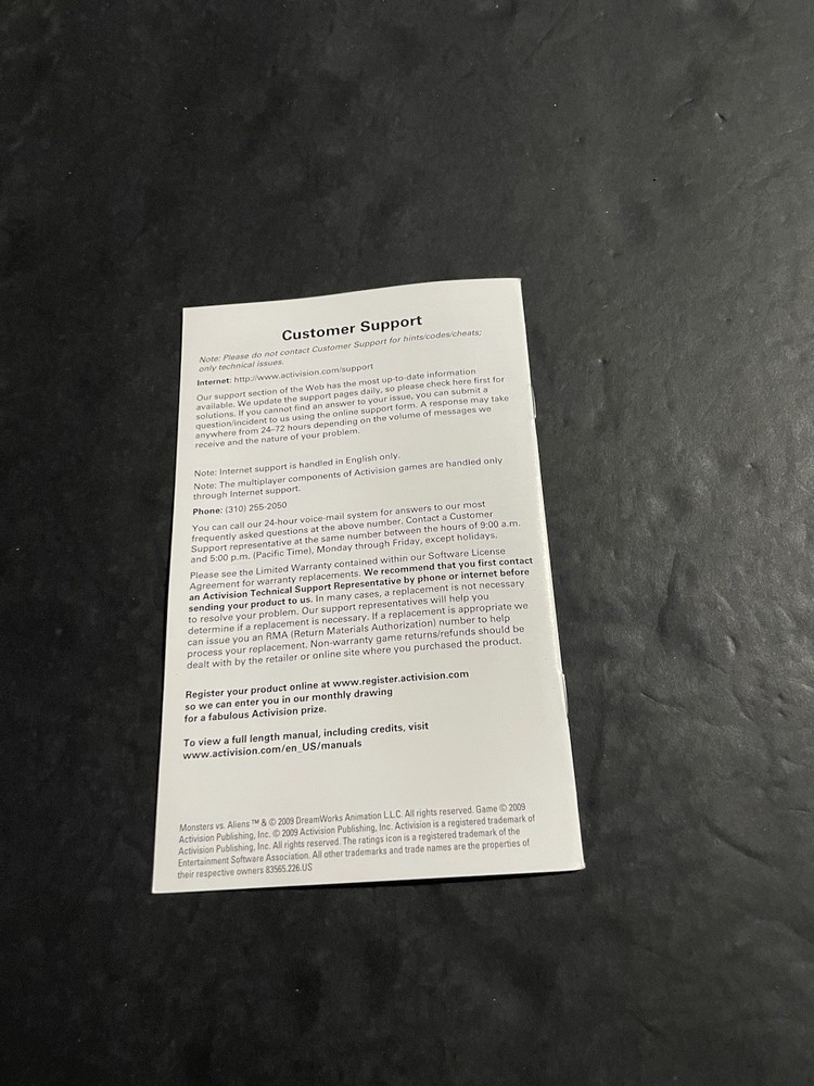 monsters vs aliens ps2 manual Only