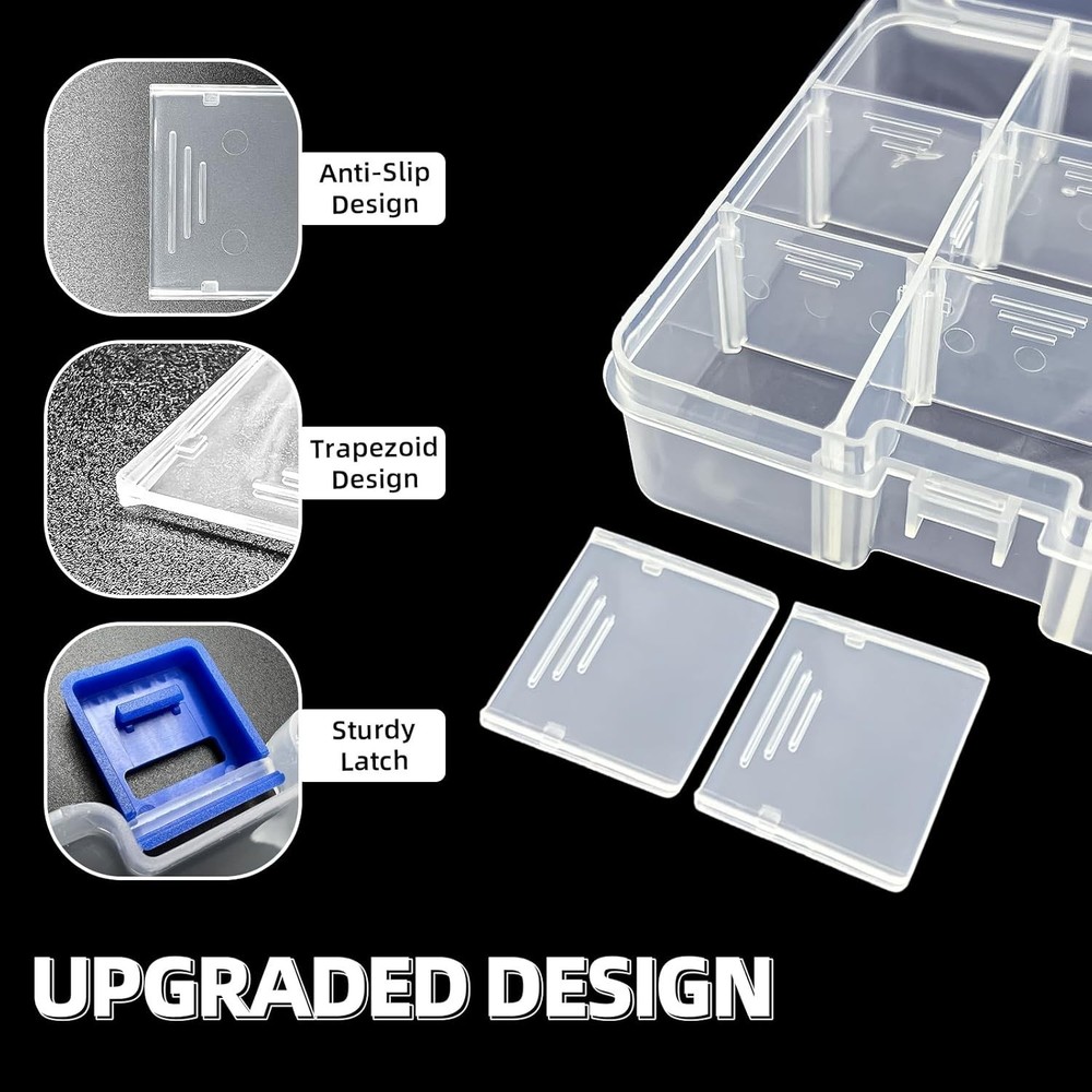 Plastic Organizer Container Storage Box Adjustable Divider Removable Grid Com...