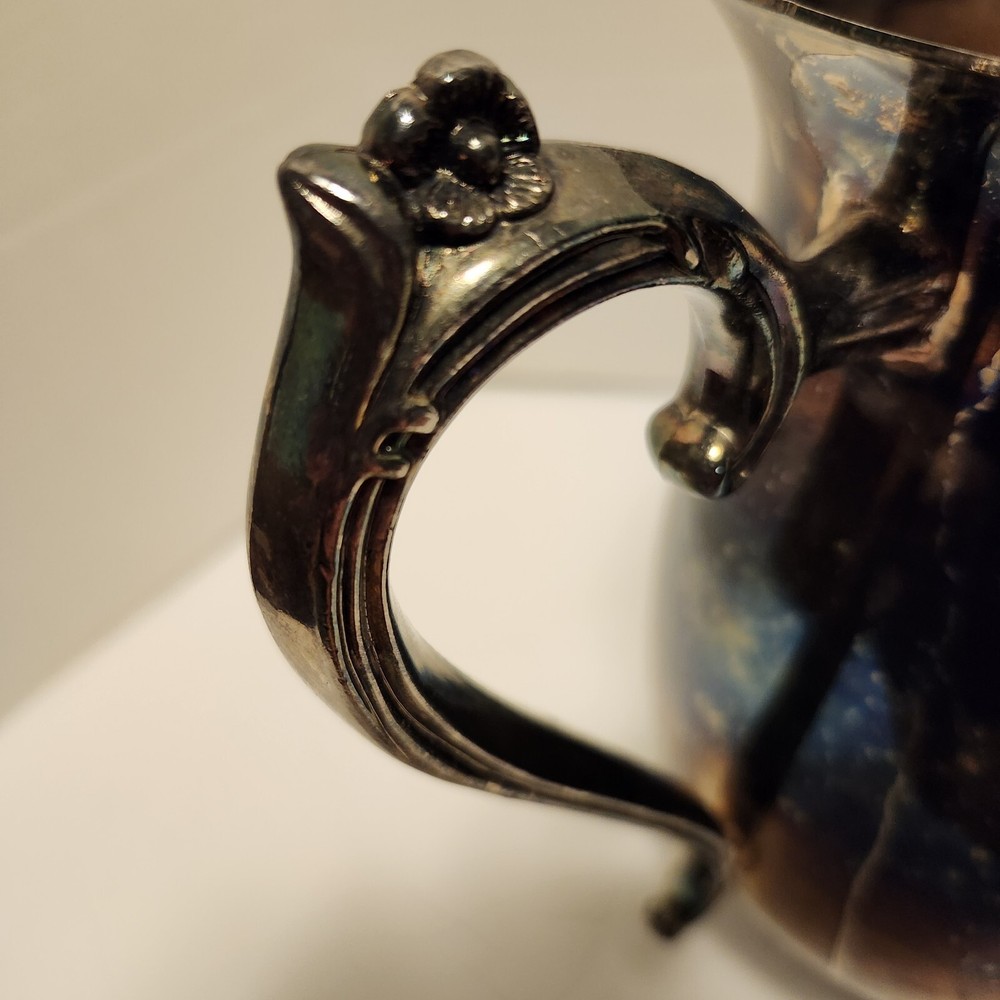 Vintage Silver Plated Copper Pitcher W/ice Guard