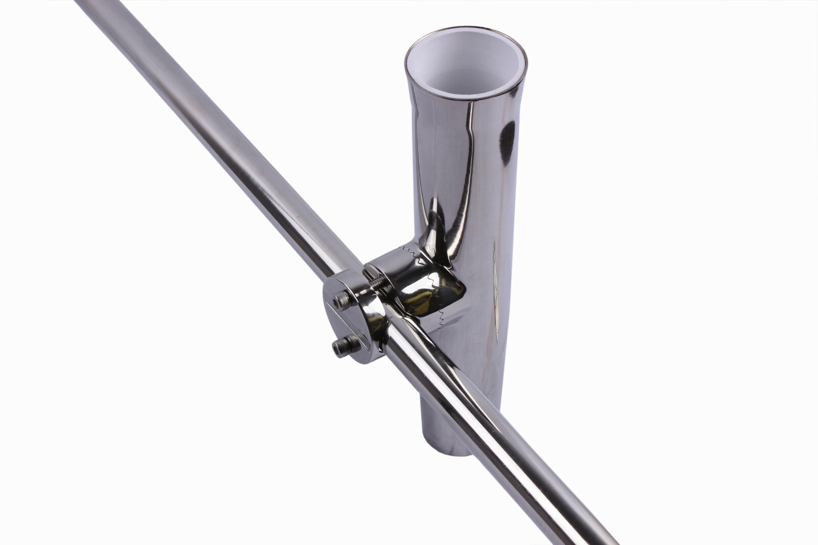 4X 316 Stainless Steel Boat Fishing Rod Holder Clamp-on 7/8"-1" Rail Mount