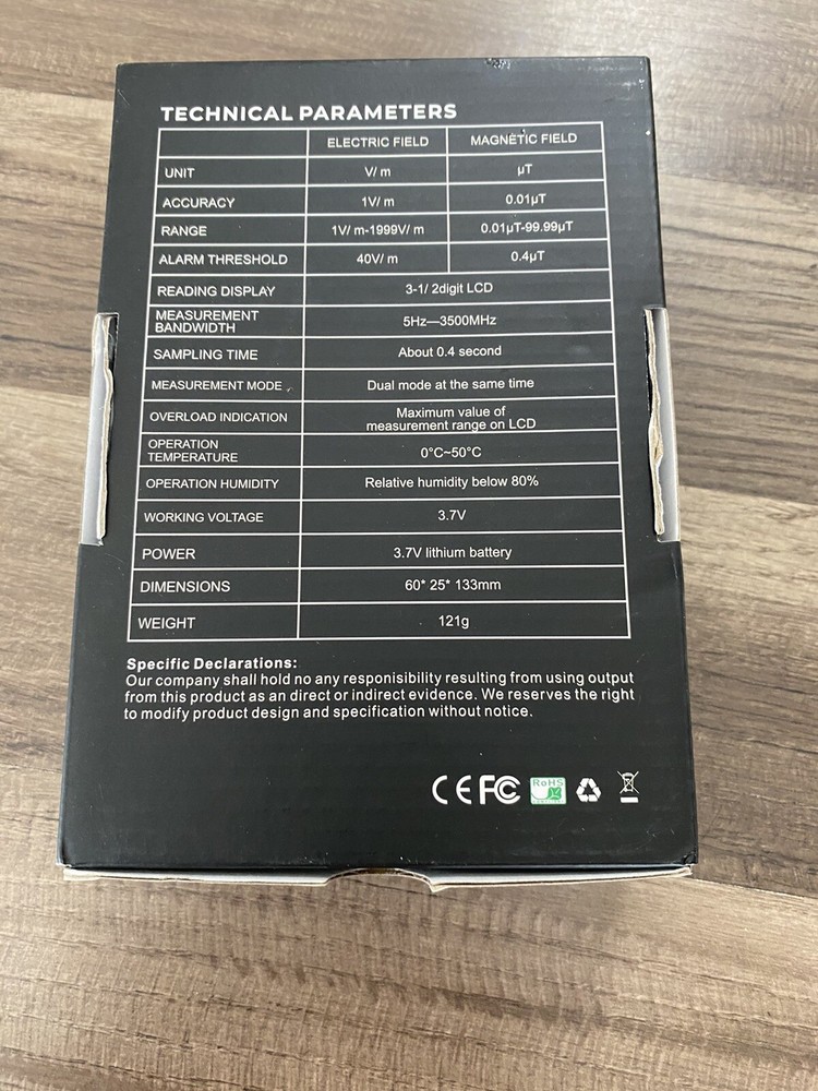 ERICKHILL Digital Electromagnetic Radiation Detector EMF Tester Model RT-100/x