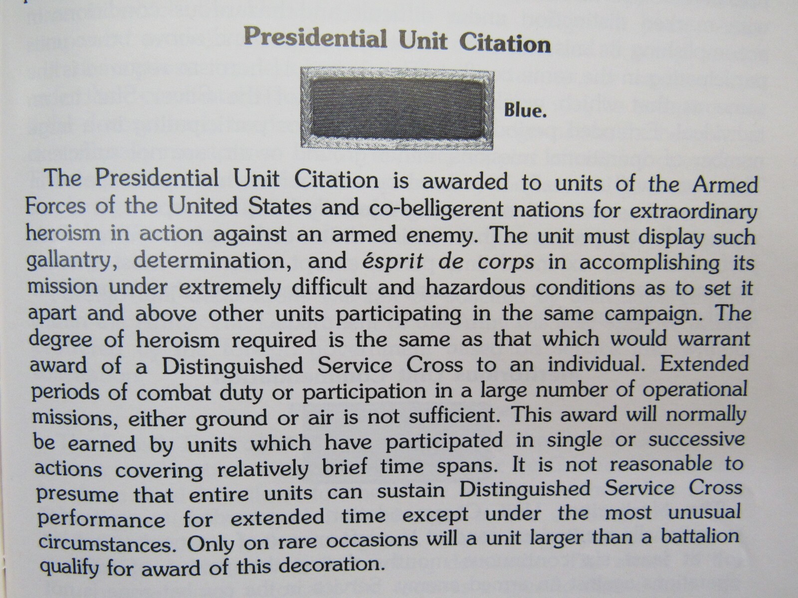 US WW2 Presidential Unit Citation Pin Back Original In govt Paper NOS