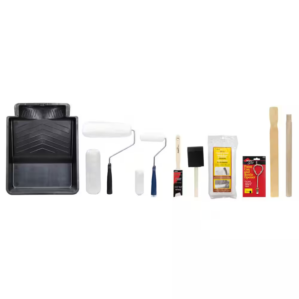 One Coat 13-Piece Microfiber Plastic Handled Paint Tray Set
