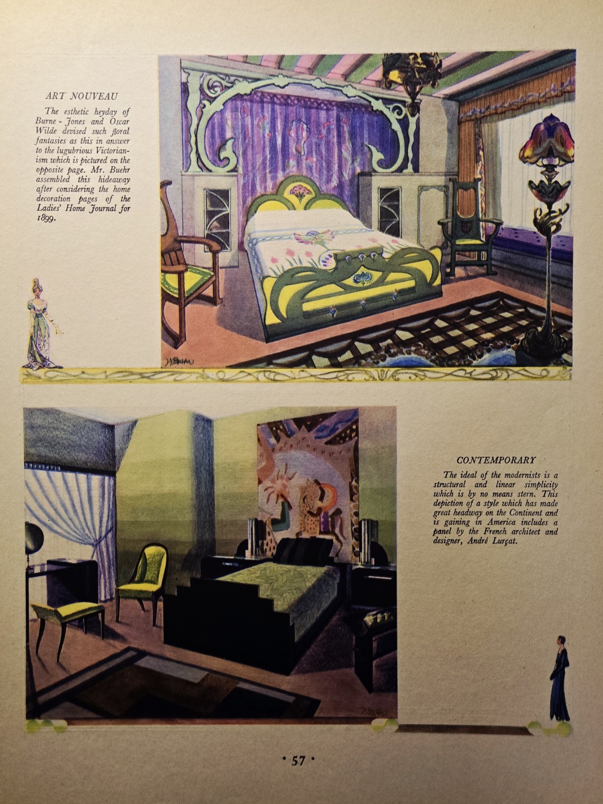 1930 The Bed Significant Magazine Article Beautiful Illustrated Eras Simmons