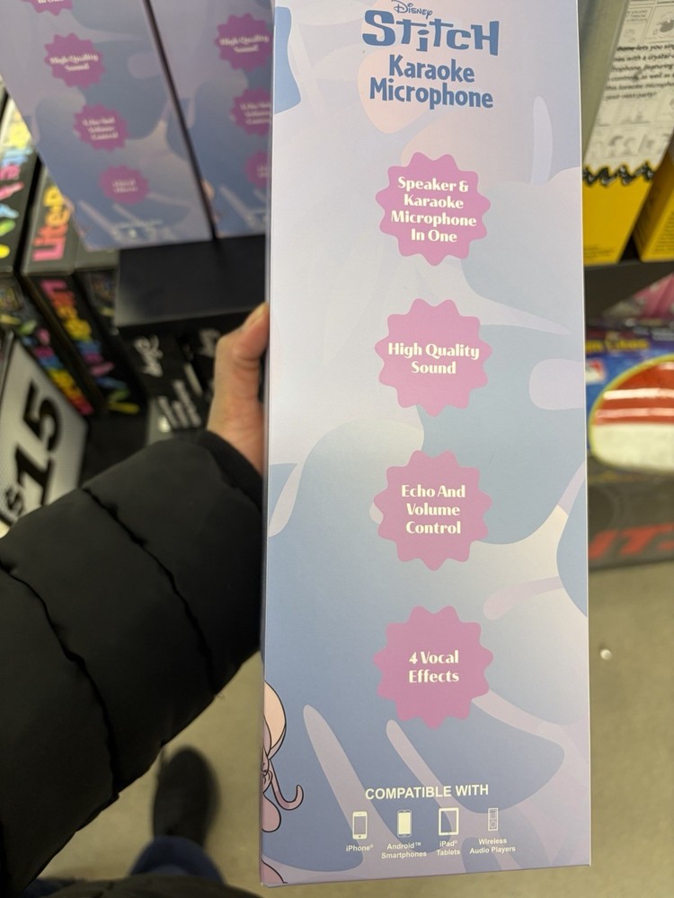 🎤 Stitch Bluetooth LED Karaoke Microphone & Wireless Speaker🎤