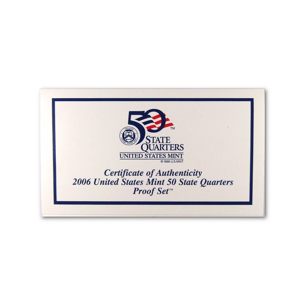 2006 State Quarter Clad Proof Set U.S. Mint Packaging OGP COA