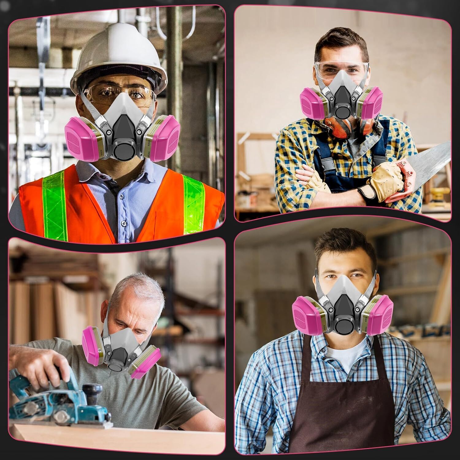 1 Pair 60926 Multi Gas Vapor P100 Replacement Respirator Protection Cartridge US