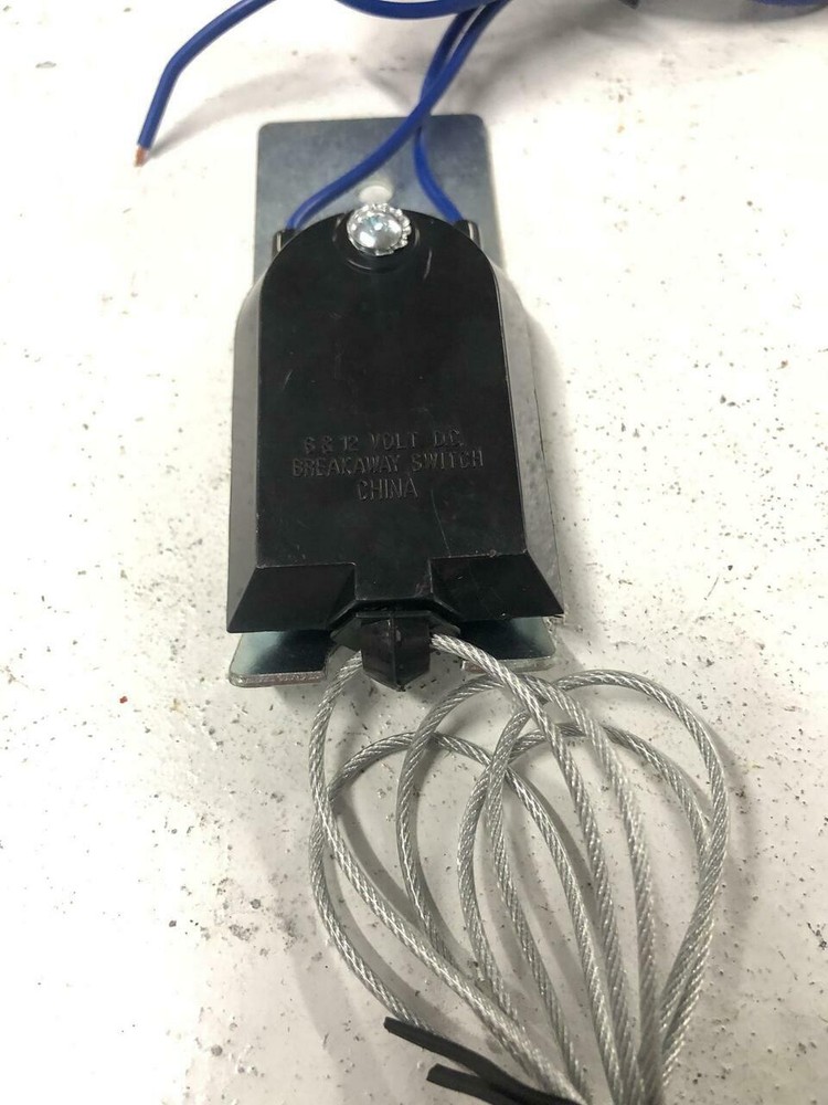 4) Brake Away Breakaway Trailer Electric Safety Switch Cables Pull Switch