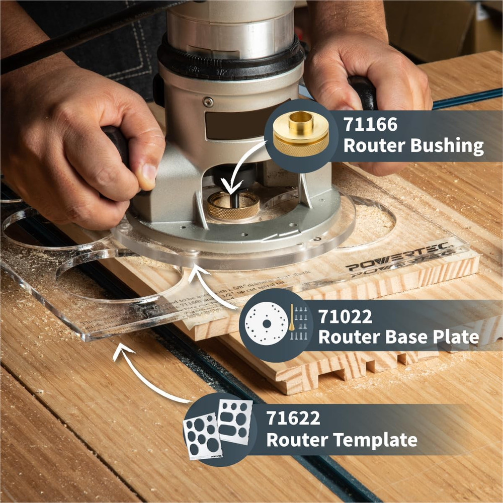 Router Guide Bushing Solid Brass 5/8", Short Shank Precision Router Bushings Tem