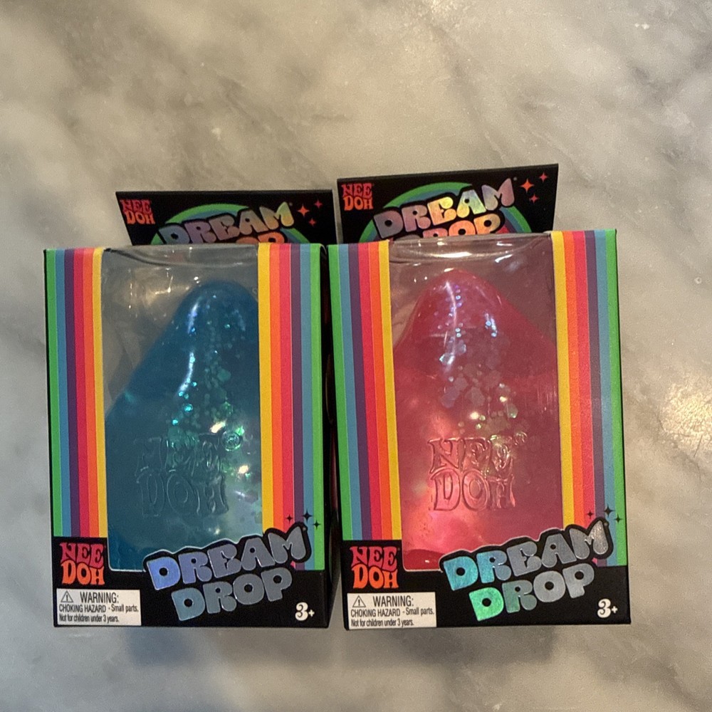 NeeDoh DREAM DROP Glitter Blue and Pink