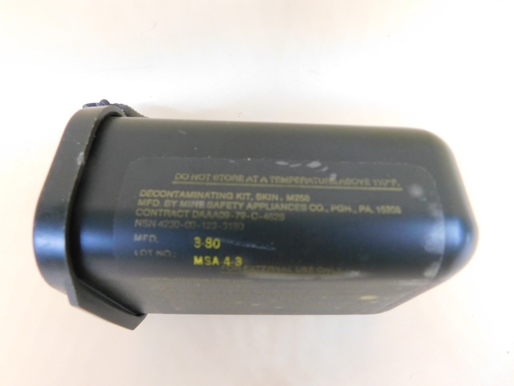 USGI Military Army Decontamination Kit MSA4-3 Plastic Storage Container.