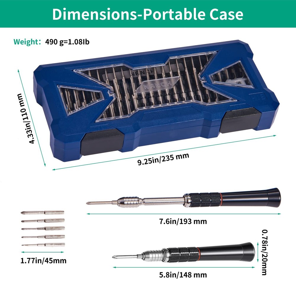 Precision Screwdriver Set,Premium Ergonomic Screwdriver with 55 High Strength...