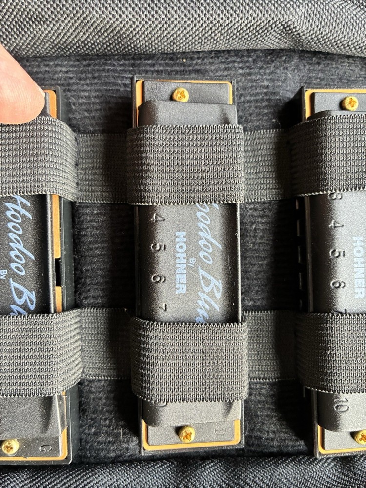 Hohner Hoodoo Blues Harmonica 3-Pack with Case C,D,G