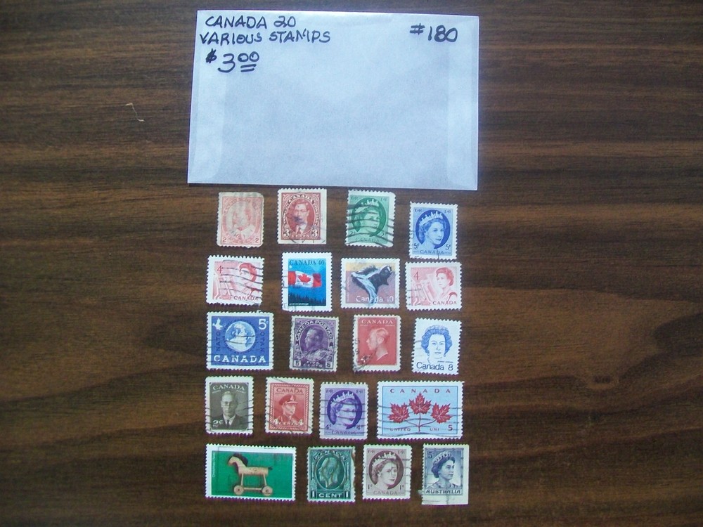Canada Postage Stamps - Canada - Vintage - 20 Various Stamps (180)