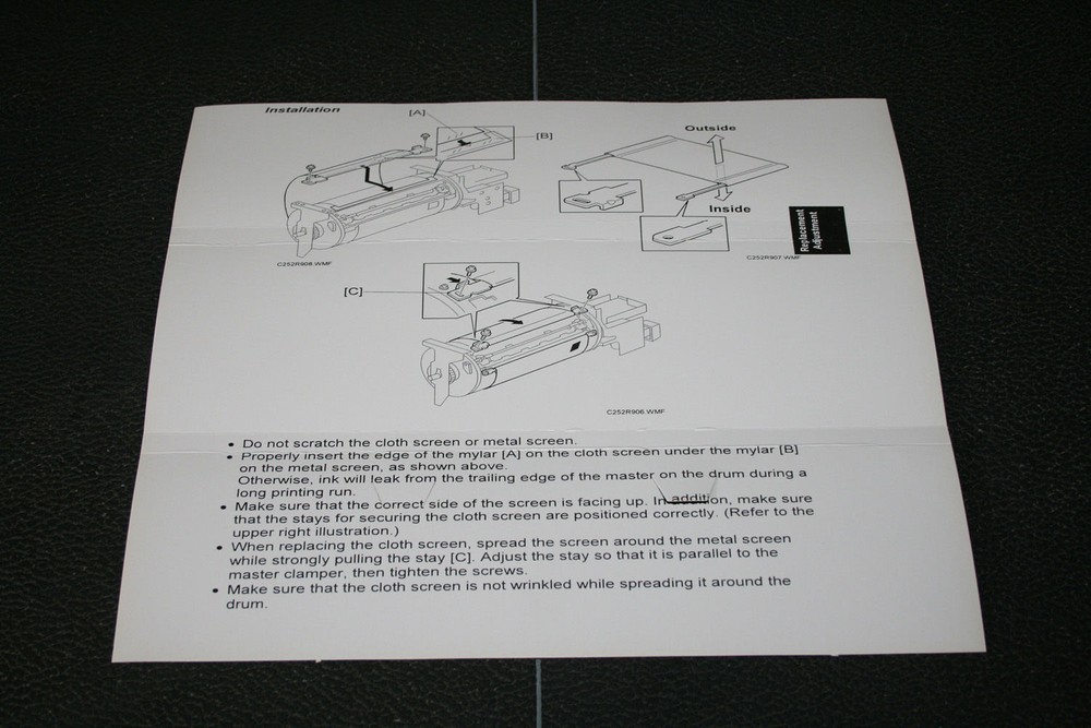 Drum Screen Compatible With Riso 030-16202 For Risograph RP 3100 3500 RP3700 A3
