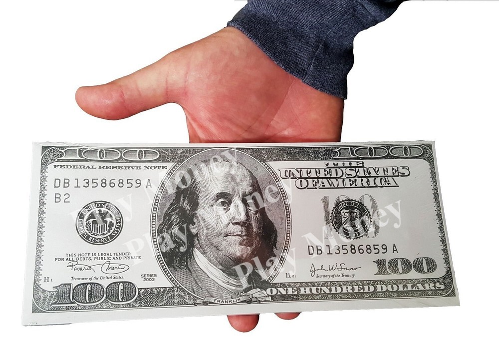 100 Pack Jumbo Play Money For Classroom Learning FUN-Assorted Denominations