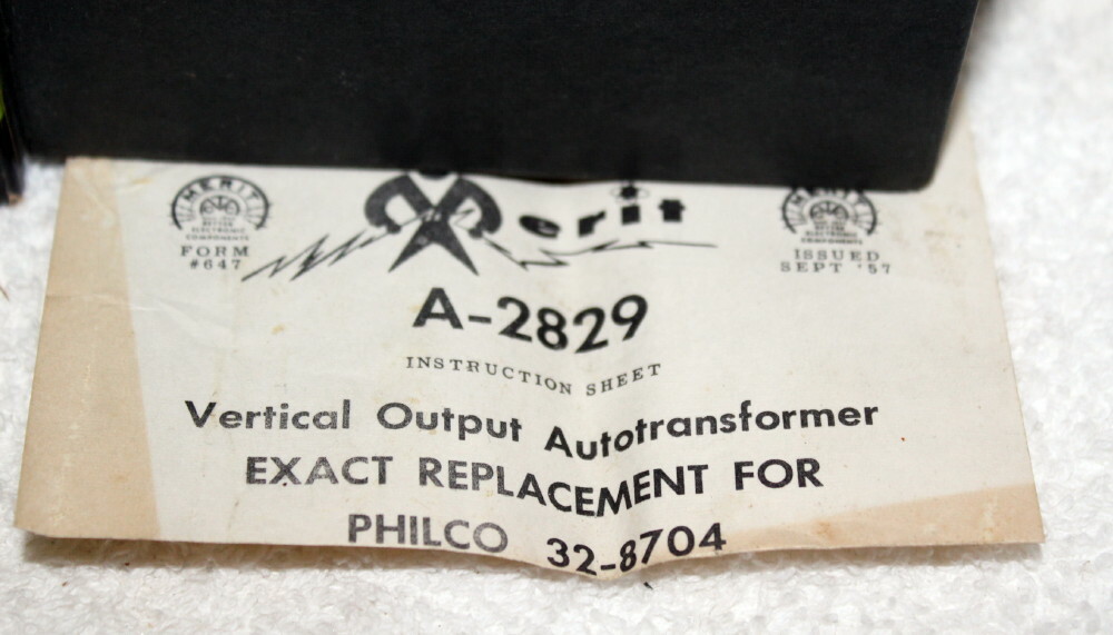 Vintage Merit A-2829 Vertical Audio Output Transformer ~ NIB