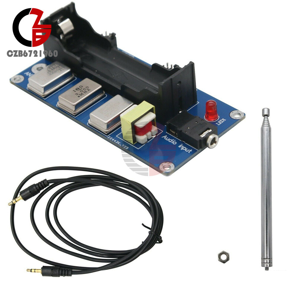 3-Channel AM Transmitter 1MHZ 3MHZ 5MHZ Finished Board + Antenna + Audio Cable