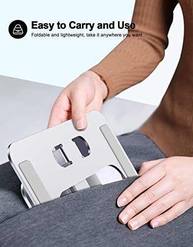 Foldable Laptop Stand Height Adjustable Ergonomic Computer Stand for Desk Alu...