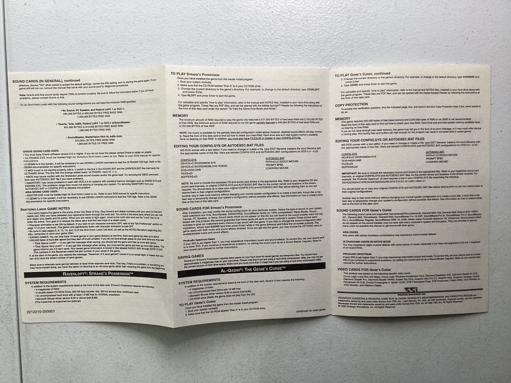 Advanced Dungeons & Dragons Masterpiece Collection Big Box PC 6 Games Complete