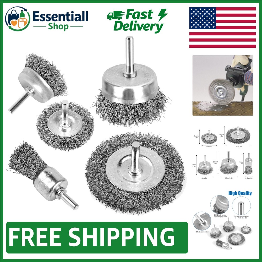 High-Intensity Wire Wheel Brush Cup Set for Drilling - Rust Removal Essentials