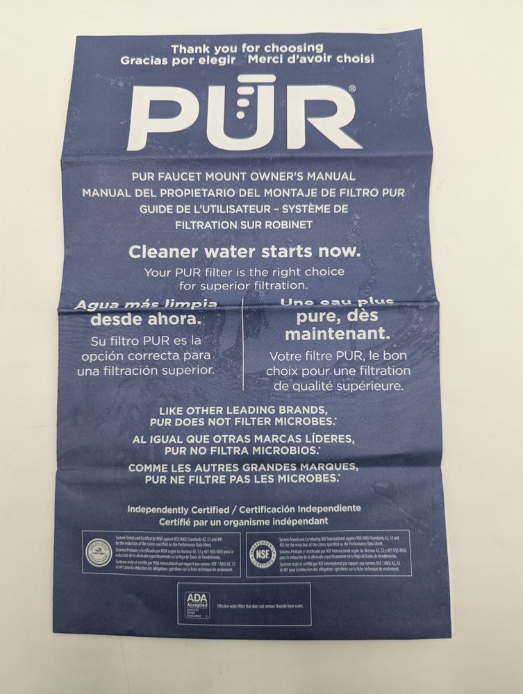 *Open Box* PUR Plus Vertical Faucet-Mount Water Filtration System