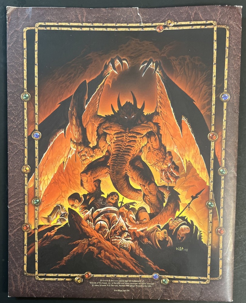 2004 Dungeons And Dragons Folder And Character Sheets. Folder Has Some Flaws