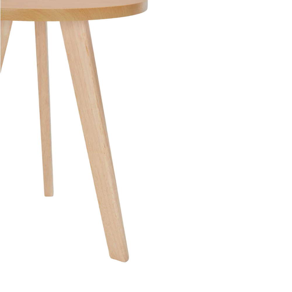 Modern Accent Table Solid Wood Frame MDF Top Natural Wood Compact Side End Table