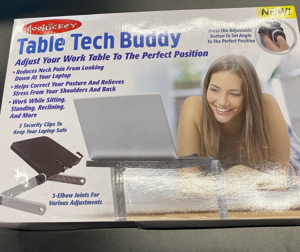 Doohickey Table Tech Buddy - Adjust Your Work Table To The Perfect Position -New