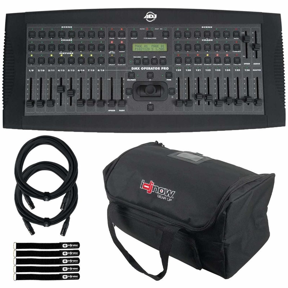ADJ DMX Operator Pro 2-in-1 DMX Lighting Controller w Carrying Case idjnow