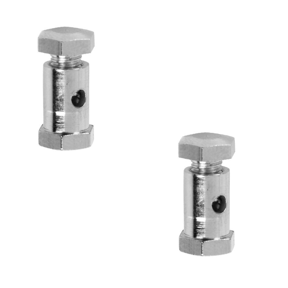 2 PRO+ BICYCLE ADJUSTER BRAKE CABLE BOLT 6MM X 14MM CHROME