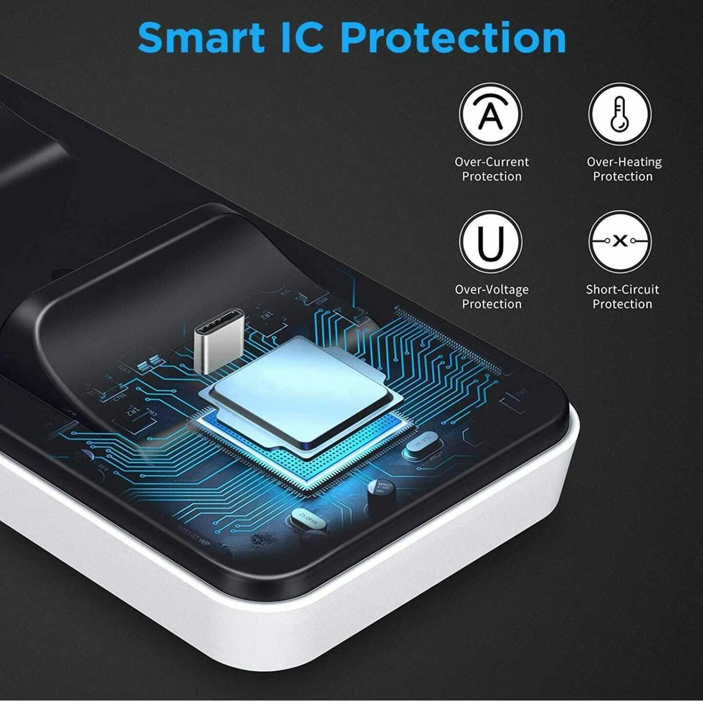 Dobe Dual PS5 Controller Fast Charging Dock, Compact and Lightweight, White