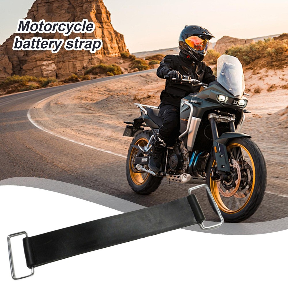 2Pcs Motorcycle Rubber Battery Strap Holder Belt Battery Box Fixed Strap