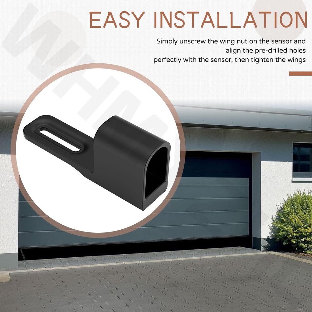 2 Pack Garage Door Sensor Sun Shade Protector Liftmaster Chamberlain Black