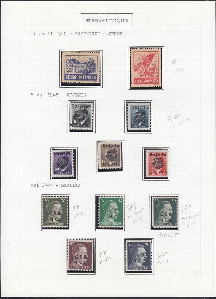 Czechoslovakia 1945 -Private issues. Mixed quality. (IIWW)...(EB) AR-10010