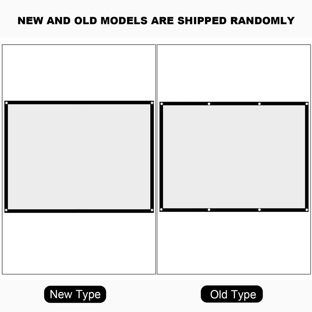Projector Screen, 60 Inch, 4:3, Foldable, Double Sided, for Home Theater Indo...