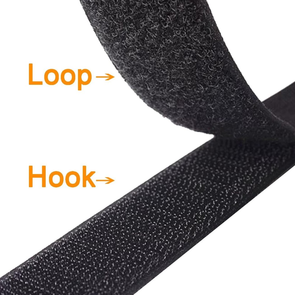 24 Inch Hook and Loop Cable Strap - Reusable Fastening Strap - 12 PACK 1 Inch Wi