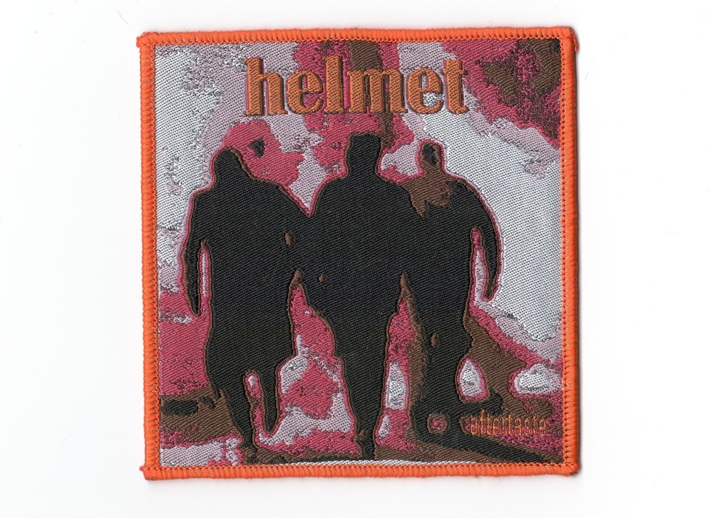 HELMET, AFTERTASTE,  SEW ON ORANGE BORDER WOVEN PATCH