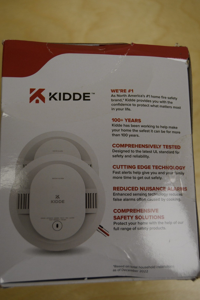 Kidde 20SAR Hardwired Smoke Detector, AA Battery Backup, 2 Pack, New Open Box