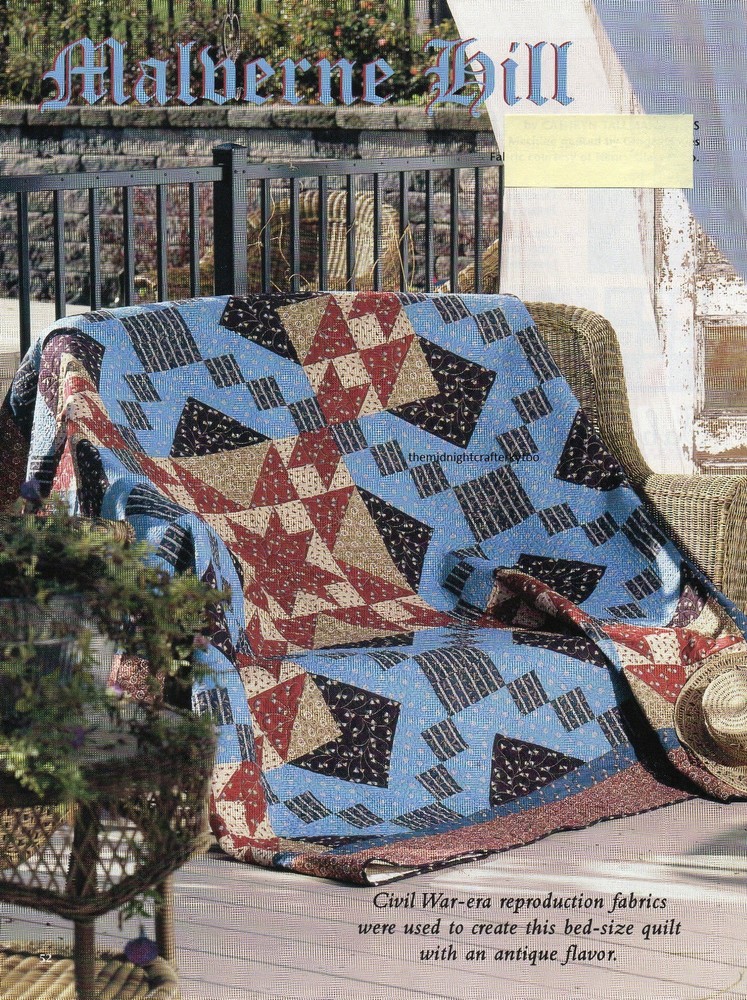 Malverne Hill Quilt Pattern Pieced CT