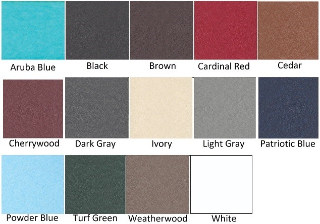 Amish-Made Standard Poly Mailboxes with Poly Roofs