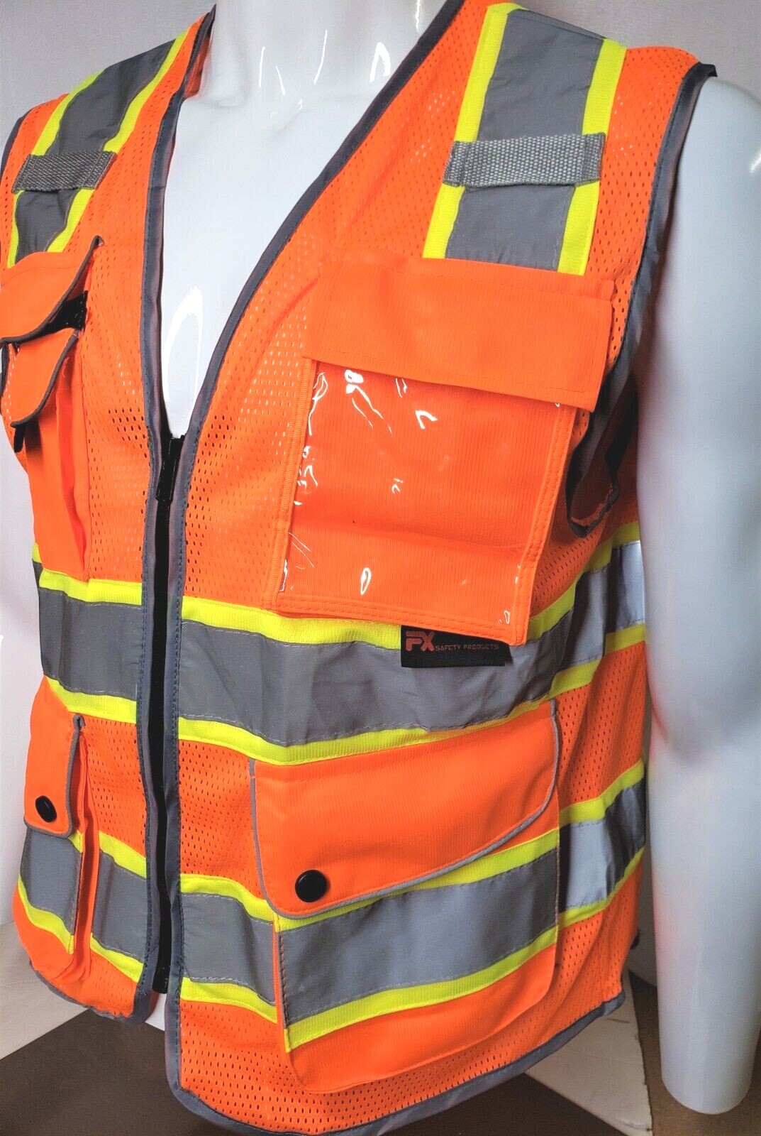 Class 2 Hi Visibility Reflective Orange Safety Vest (Small to 2XL)
