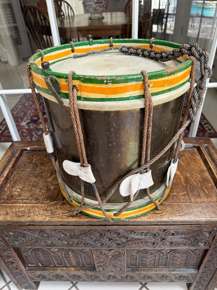 ENGLISH VICTORIAN REGIMENTAL DRUM 15”