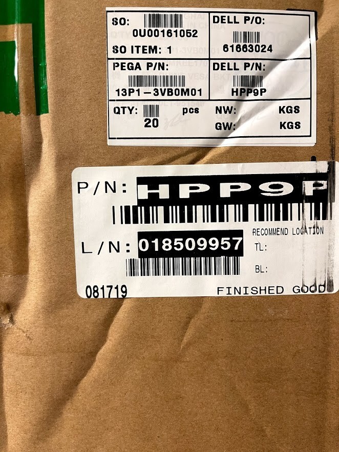 Dell Optiplex 9030 AIO VESA Mount Bracket Assembly / HPP9P